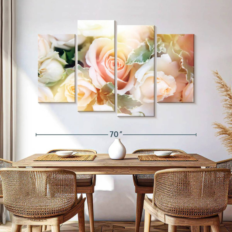 Harnek Roses In Bloom, 42" H x 68" W