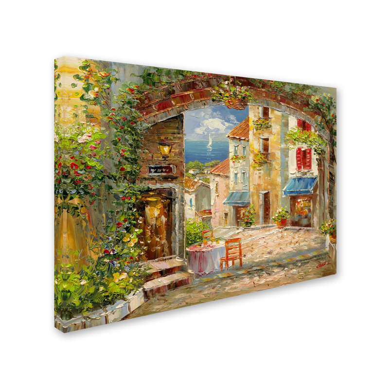 « capri ile », reproduction d’art sur toile tendue, H 18 po x l 24 po x P 2 po