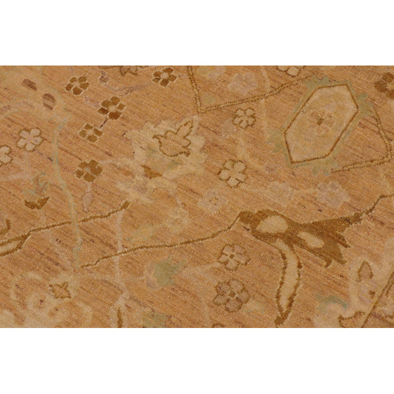 Laine beige oriental noué à la main 8 pi 11 po x 12 pi Dorr