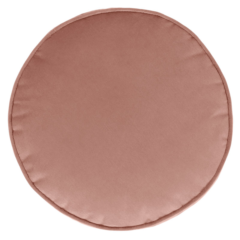 Milano 55Cm Wide Velvet Round Pouffe Ottoman, Dusk Pink