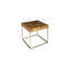 Teak Puzzle Frame End Table