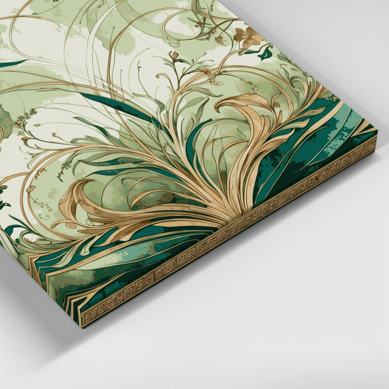 Art mural sur toile Botanical Art Nouveau, H 20 po x l 30 po