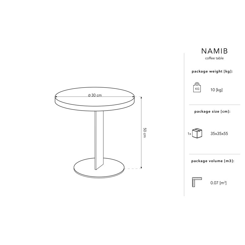 Conde C Table End Table, Light Grey