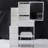 29.2" Small Space Left Bedside Cabinet Vanity Table + Cushioned Stool-1404108826