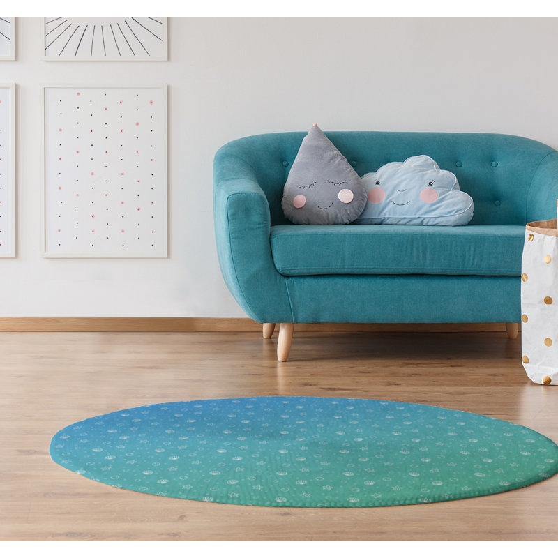 Chenille Indoor Rug, Round 5'