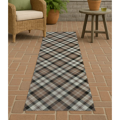 Tapis d'extérieur antidérapant à carreaux Anthony