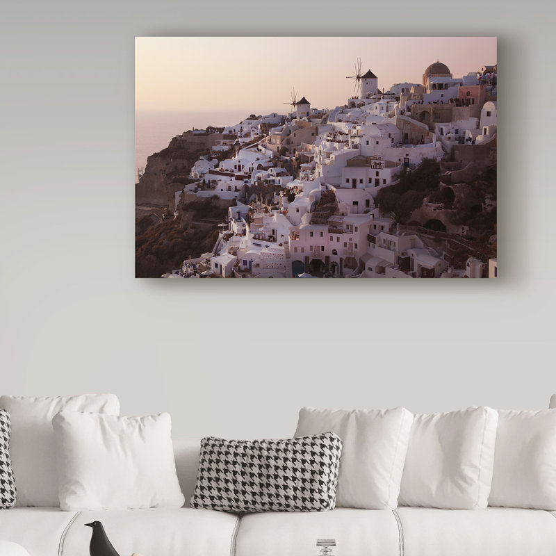 Avisha «Santorini 1», reproduction de photo sur toile tendue, H 30 po x l 47 po