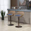 Tabourets de bar rotatifs modernes, ensemble de 2, hauteur de comptoir réglable avec repose-pieds, bleu | Idée de cadeau-13002000