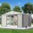 8*8 Ft Outdoor Storage Shed, Large Steel Utility Tool Shed, Garden Patio Lawn Poolside Metal Shed Outdoor Storage
