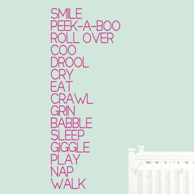 Décalcomanie murale « baby words »