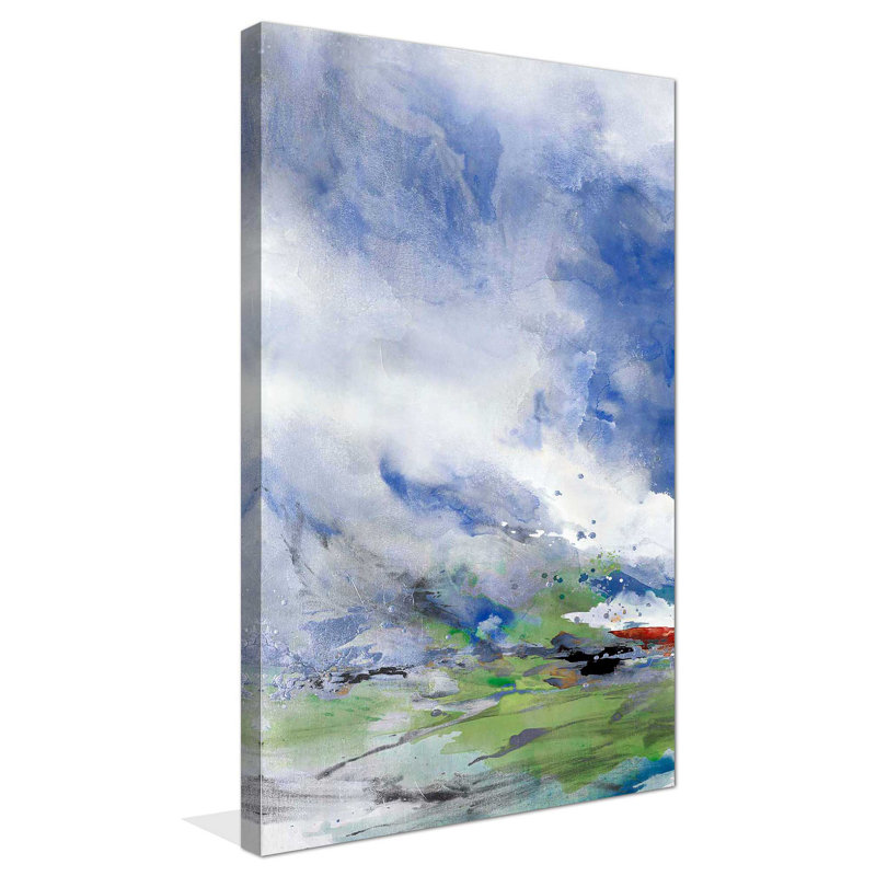 «Spring Air I» par Mark Lawrence, peinture sur toile à cadre flottant, H 30 po x l 18 po x P 1 po, Toile tendue