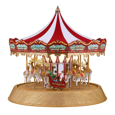 Heirloom 17 in. Animated Sparkle Carousel