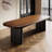 Solid wood rectangular pine dining table-1834792668