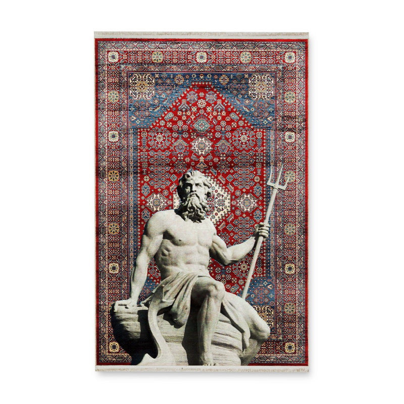 Tapis décoratif lavable à la machine, Sous-tapis rectangulaire de 3 pi 3 po x 4 pi 11 po