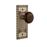 Craftsman Plate with Brown Porcelain Door Knob
