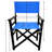Folding Chair 2 - Wooden Director With Blue Canvas Fabric. Solid Wood. Strong Bearing Capacity. Easy To Clean And Breathable. Foldable For Transport & Storage. Suits All Ages. 23.3" Depth, 19.73"