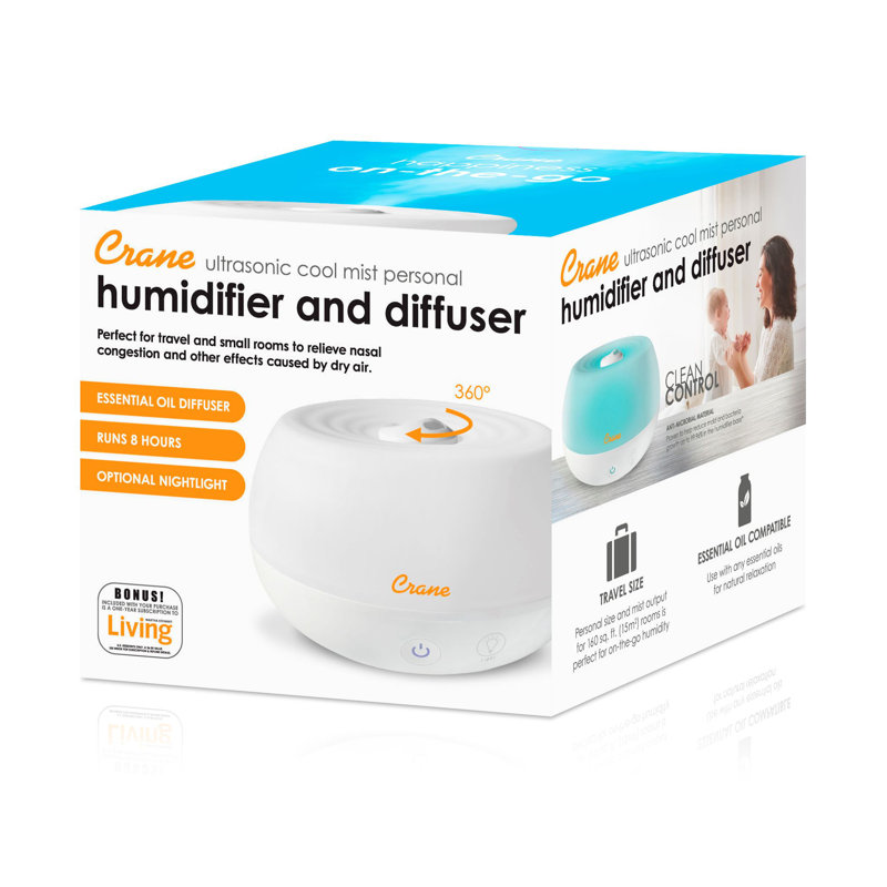 White Ultrasonic Cool Mist Humidifier and Aroma Diffuser