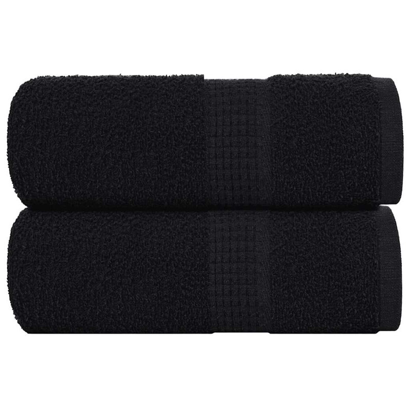 Sawiki 100% Cotton Bath Towels, Black, Hand Towel - 4 Pack
