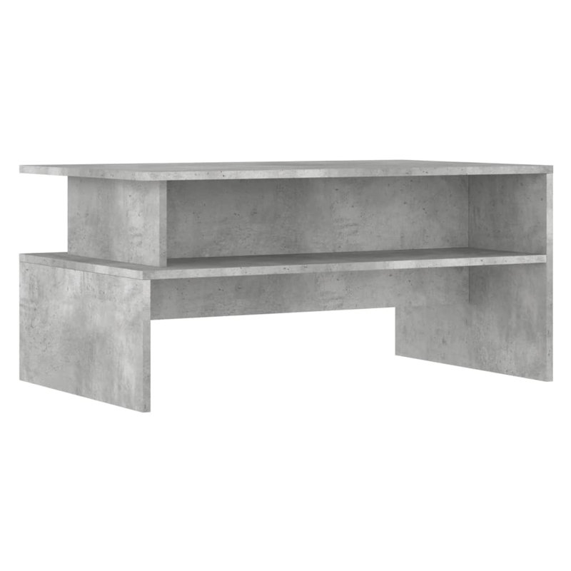 Aveah Frame Coffee Table with Storage, Concrete Grey
