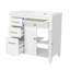 Meuble-lavabo moderne de 91 cm (36 po) avec lavabo en céramique, rangement à tiroirs et tablette ajustable-1622629009
