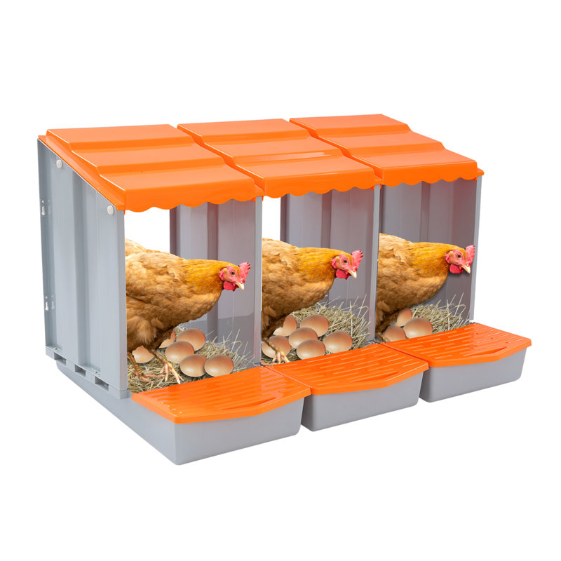 Boîte de nidification à 3 compartiments, Orange