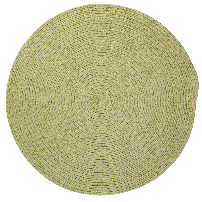 Tapis beige tressé Shepler, Rond 7 pi