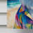 American Eskimo Summer Beach Time House Flag-113105110
