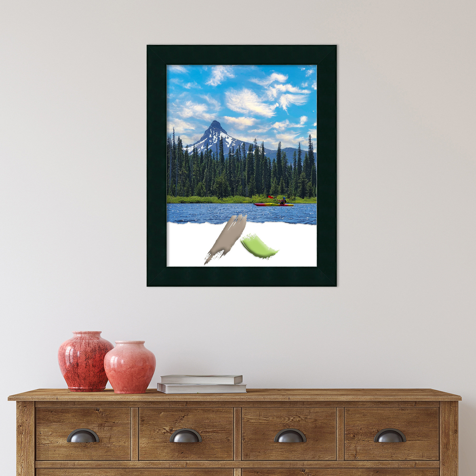 Ebern Designs Cary Black Wood Picture Frame, Photo Frame, Art Frame ...