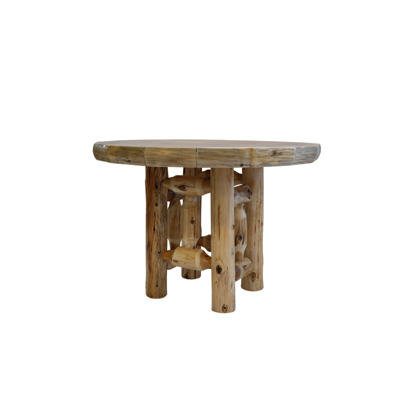 Fireside Lodge Cedar Log Round Dining Table - 42-inch - Coffee - Armor, 42-inch, Coffee, Armor