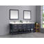 Meuble-lavabo double 84 x 22 Santa Fe en vert avec 2 comptoirs Calacatta-1974833478-1936691656-1936691657