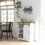 Buffet blanc 33 po - Buffet avec tablette réglable et porte de grange coulissante pour la cuisine