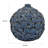 Remus Accent Vase With Raised Pebble Pattern, Glazed Blue Ceramic
