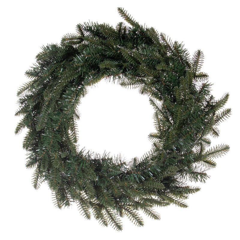 24" Georgian Fraser Fir Artificial UnLit Wreath with 420 Realistic PE/PVC Tips