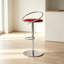 Chaise d'appoint à dossier bas rouge (ensemble de 2)-1574657210