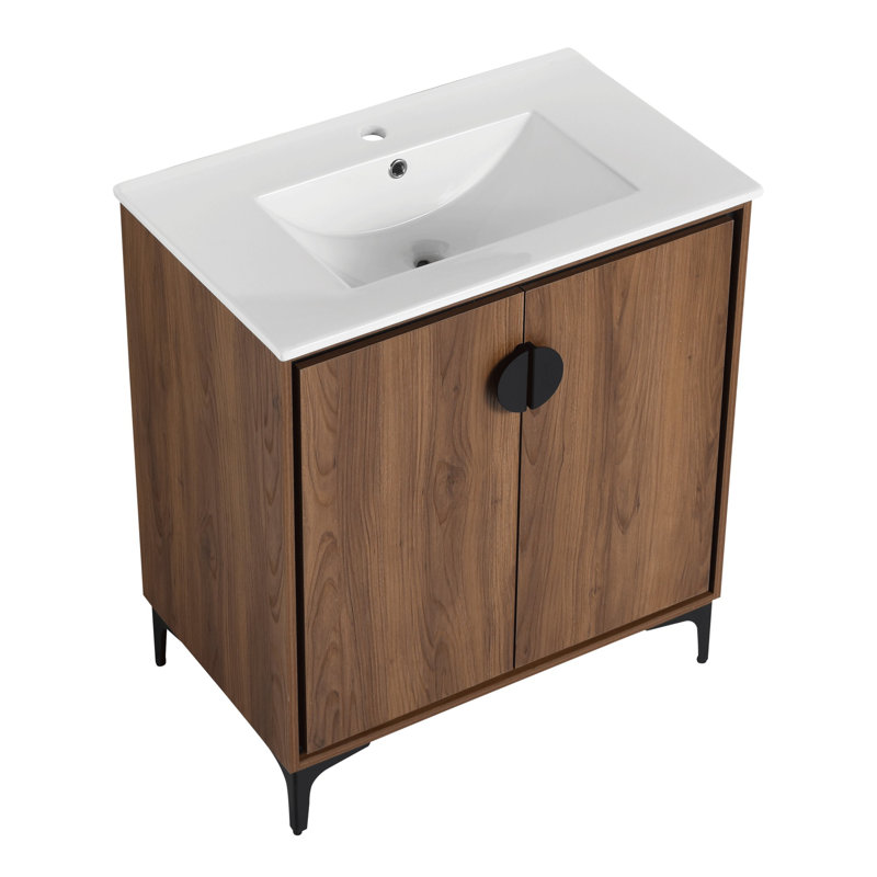 Bathroom Storage Vanity with Sink, 30"