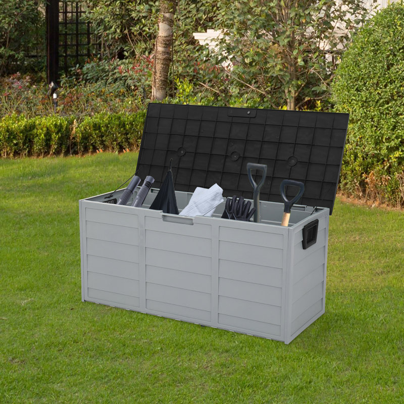 Outdoor Patio Storage Box  Large Capacity, Weather - Resistant Material, Easy Mobility With Wheels, Secure Lid Lock, Multi - Compartment Design