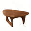 Table basse ovale en bois de 34 po de style Noguchi, table basse moderne de style Mid-Century avec base triangulaire stable pour le salon et l’appartement