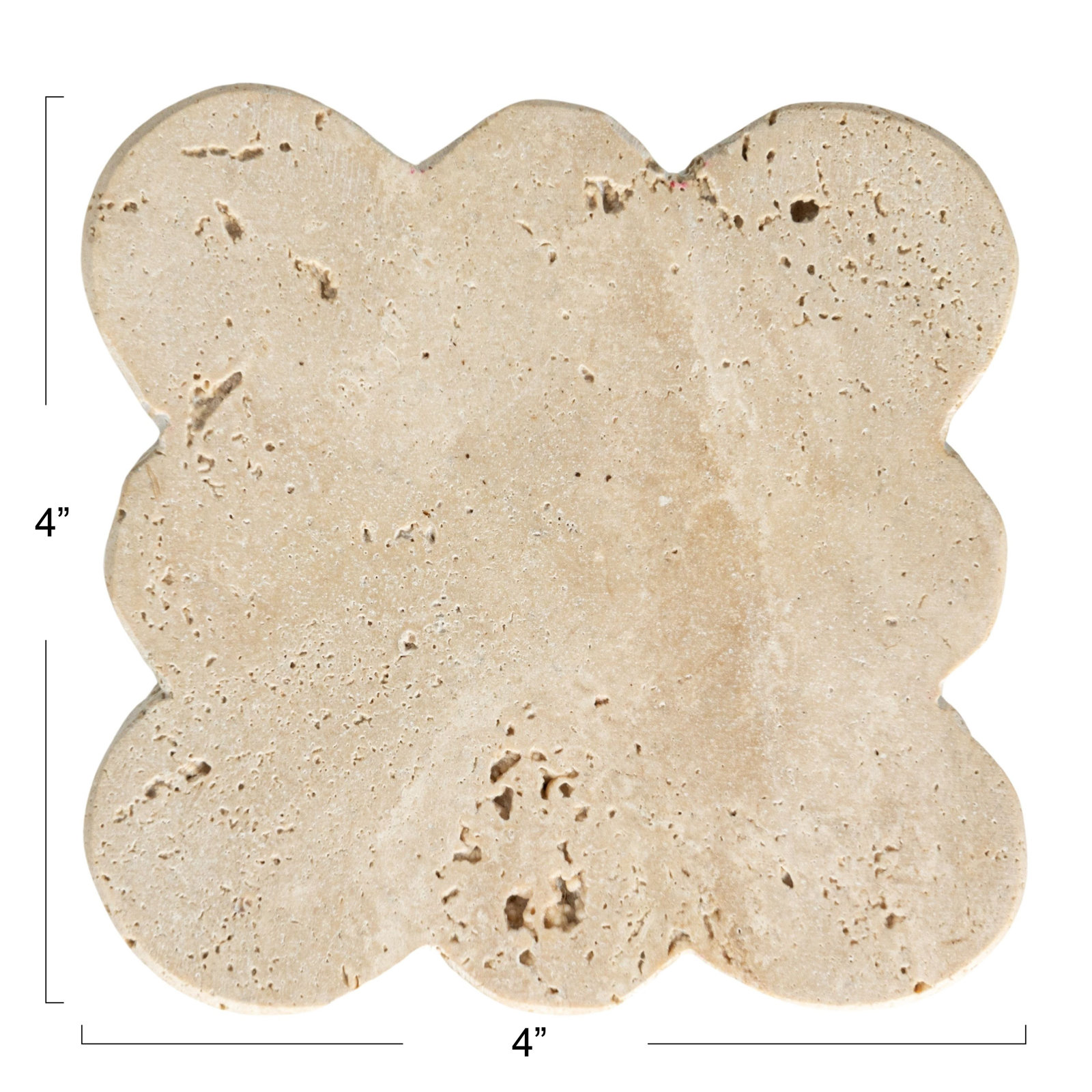 Tuscan Elegance Travertine Coaster Set
