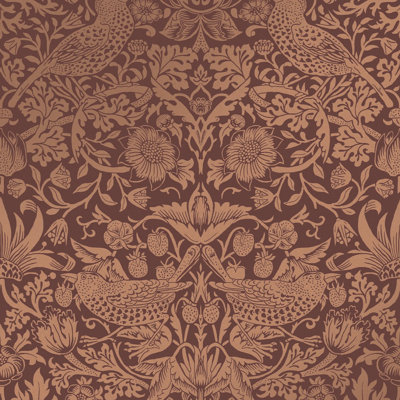William Morris At Home Strawberry Thief Floral Wallpaper
