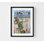 Illustration de Londres, art moderne de la ville et bus rouge