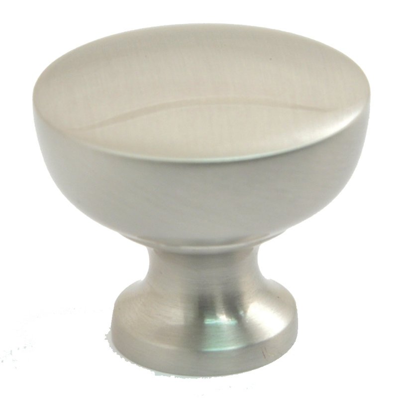 Poignée champignon 1 1/8 diamètre, Nickel satiné