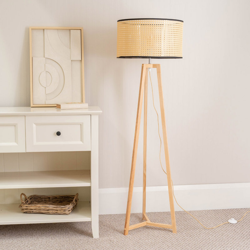 Rhavyn 148 H cm Traditional Floor Lamp, Natural