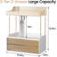 Organisateur de maquillage à 2 niveaux et 2 tiroirs pour le comptoir de salle de bain, le rangement de soins de la peau et de la coiffeuse, plateaux robustes en PET avec cadre en métal, assemblage facile sans outils, organisateur polyvalent pour les cos-1483633618