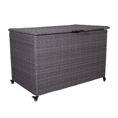 Royalcraft Storage 120cm W 510L Wicker Deck Box with Wheels