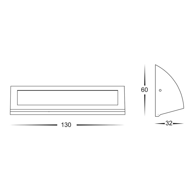 Eringate Integrated LED Outdoor Flush Mount, Black, 6cm H x 13cm W x 3.2cm D