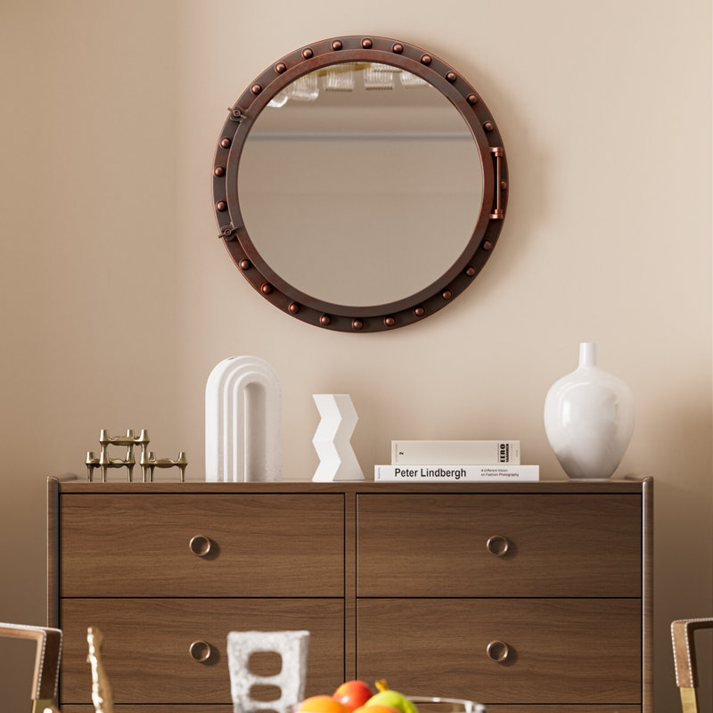 Large Nautical Ship Porthole Mirror Wall