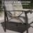 Set of 2 All-Weather Metal Armchairs with Khaki Frame and Plush Gray Cushions for Modern Outdoor Comfort-1683923928-1683923930