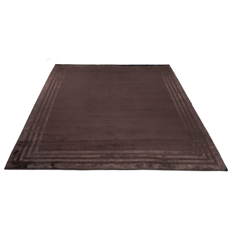 Ralph Lauren Ellington Border Wool, Viscose Geometric Rug, Rectangle 6' x 9'