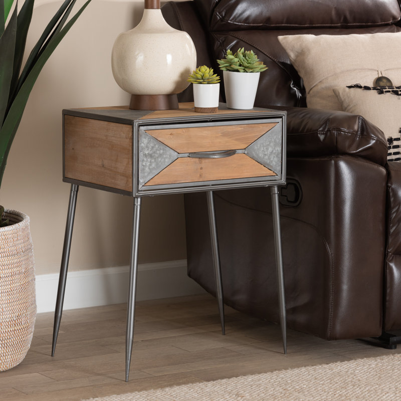 Jimia 17.7'' W Unfinished Solid Wood Nightstand