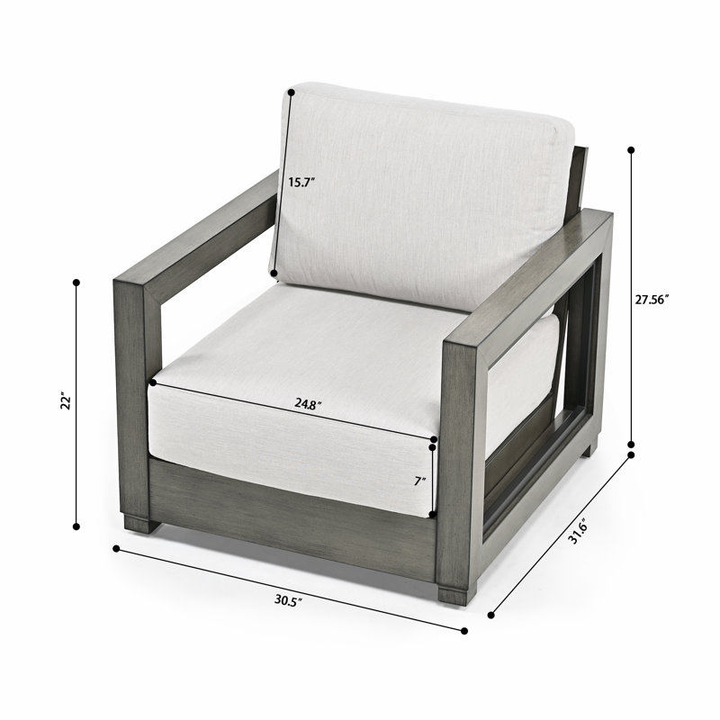 2-Piece Aluminum Patio Sofa Chair with Hand-painted Frame and Cushions